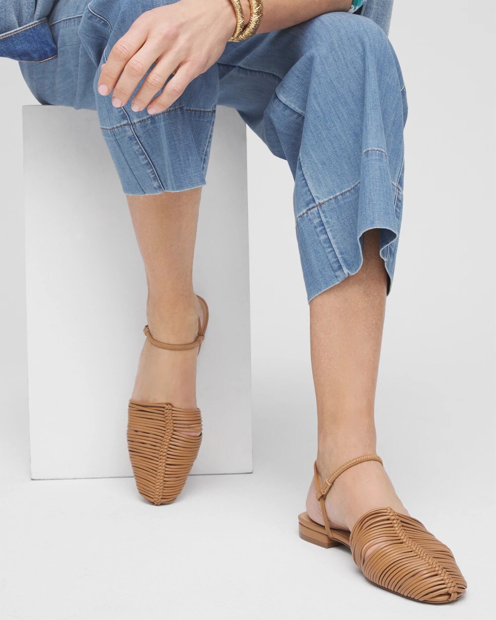 Woven Slingback Sandals TAN - Chico's